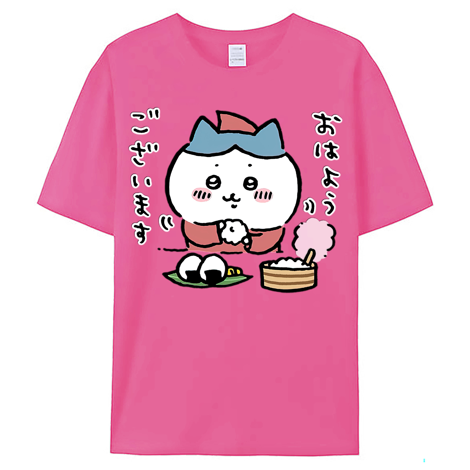 （画像用） ちいかわ ハチワレ Chii-kawa hachiware レディースカジュアルプリントTシャツ（綿100％）